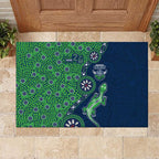 Canberra Raiders NAIDOC Week 2026 Rubber Doormat Aboriginal Lizard Dot Painting - 50 Years of Deadly