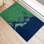 Canberra Raiders NAIDOC Week 2026 Rubber Doormat Aboriginal Lizard Dot Painting - 50 Years of Deadly