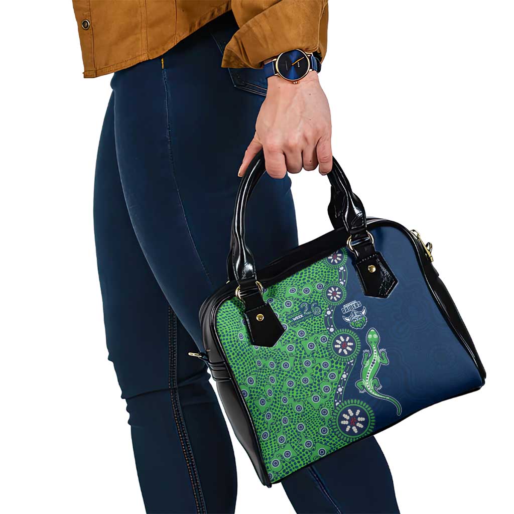 Canberra Raiders NAIDOC Week 2026 Shoulder Handbag Aboriginal Lizard Dot Painting - 50 Years of Deadly