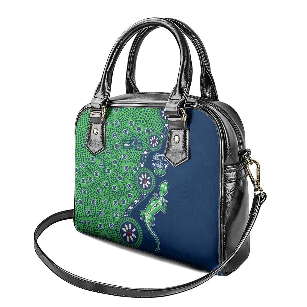 Canberra Raiders NAIDOC Week 2026 Shoulder Handbag Aboriginal Lizard Dot Painting - 50 Years of Deadly