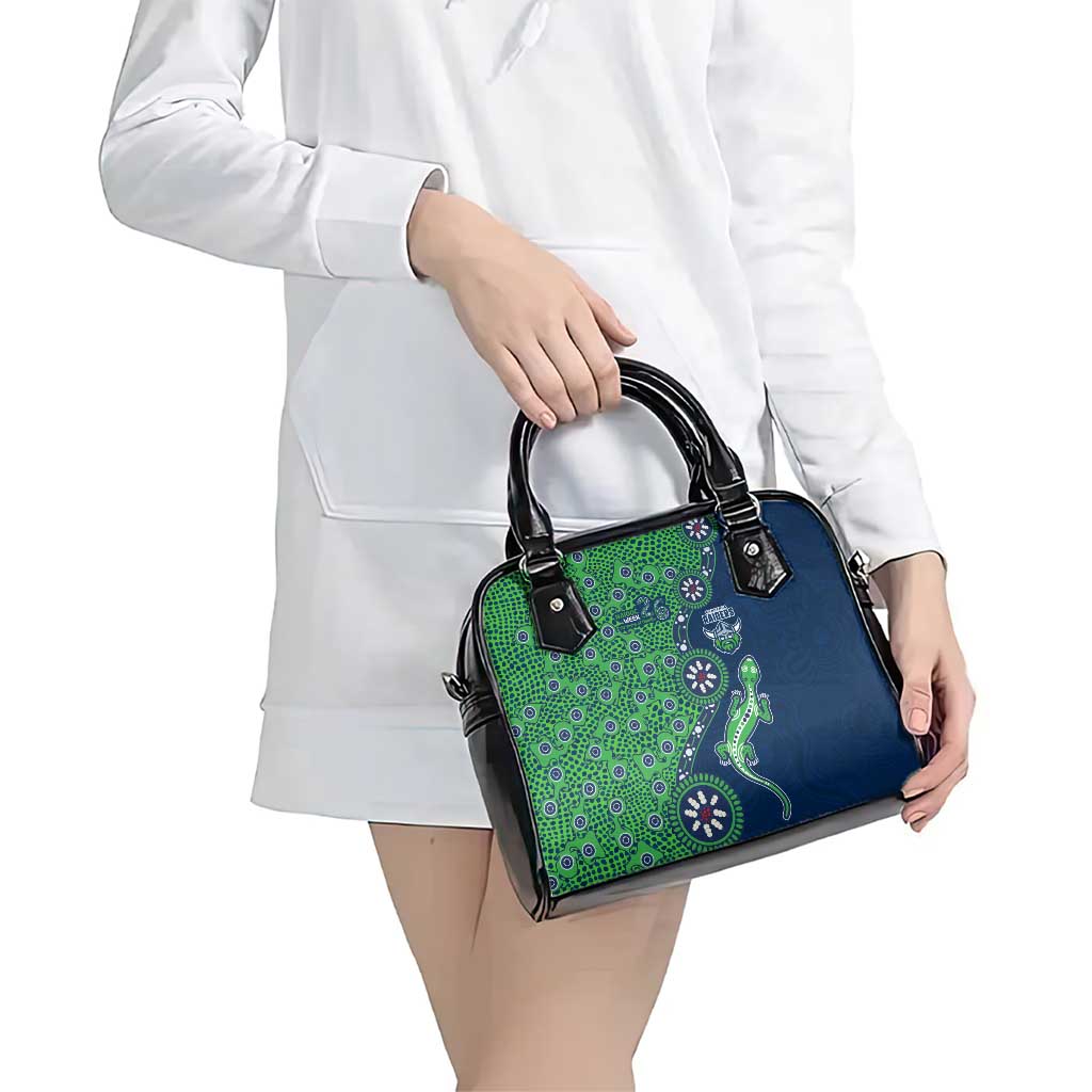 Canberra Raiders NAIDOC Week 2026 Shoulder Handbag Aboriginal Lizard Dot Painting - 50 Years of Deadly