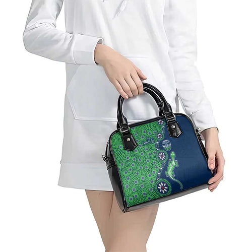 Canberra Raiders NAIDOC Week 2026 Shoulder Handbag Aboriginal Lizard Dot Painting - 50 Years of Deadly