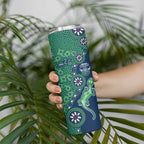 Canberra Raiders NAIDOC Week 2026 Skinny Tumbler Aboriginal Lizard Dot Painting - 50 Years of Deadly