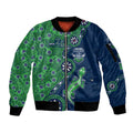 Canberra Raiders NAIDOC Week 2026 Sleeve Zip Bomber Jacket Aboriginal Lizard Dot Painting - 50 Years of Deadly