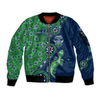 Canberra Raiders NAIDOC Week 2026 Sleeve Zip Bomber Jacket Aboriginal Lizard Dot Painting - 50 Years of Deadly