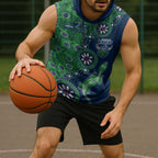 Canberra Raiders NAIDOC Week 2026 Sleeveless Hoodie Aboriginal Lizard Dot Painting - 50 Years of Deadly