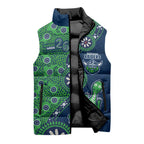 Canberra Raiders NAIDOC Week 2026 Sleeveless Puffer Jacket Aboriginal Lizard Dot Painting - 50 Years of Deadly