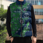 Canberra Raiders NAIDOC Week 2026 Sleeveless Puffer Jacket Aboriginal Lizard Dot Painting - 50 Years of Deadly