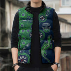 Canberra Raiders NAIDOC Week 2026 Sleeveless Puffer Jacket Aboriginal Lizard Dot Painting - 50 Years of Deadly