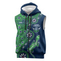 Canberra Raiders NAIDOC Week 2026 Sleeveless Zip Hoodie Aboriginal Lizard Dot Painting - 50 Years of Deadly