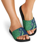 Canberra Raiders NAIDOC Week 2026 Slide Sandals Aboriginal Lizard Dot Painting - 50 Years of Deadly