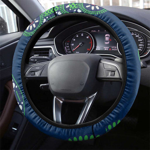 Canberra Raiders NAIDOC Week 2026 Steering Wheel Cover Aboriginal Lizard Dot Painting - 50 Years of Deadly
