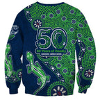 Canberra Raiders NAIDOC Week 2026 Sweatshirt Aboriginal Lizard Dot Painting - 50 Years of Deadly