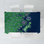Canberra Raiders NAIDOC Week 2026 Tablecloth Aboriginal Lizard Dot Painting - 50 Years of Deadly