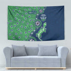Canberra Raiders NAIDOC Week 2026 Tapestry Aboriginal Lizard Dot Painting - 50 Years of Deadly