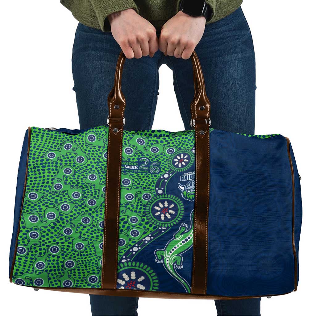 Canberra Raiders NAIDOC Week 2026 Travel Bag Aboriginal Lizard Dot Painting - 50 Years of Deadly