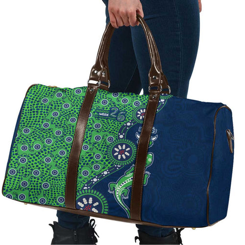 Canberra Raiders NAIDOC Week 2026 Travel Bag Aboriginal Lizard Dot Painting - 50 Years of Deadly