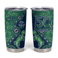 Canberra Raiders NAIDOC Week 2026 Tumbler Cup Aboriginal Lizard Dot Painting - 50 Years of Deadly