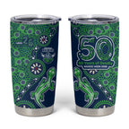 Canberra Raiders NAIDOC Week 2026 Tumbler Cup Aboriginal Lizard Dot Painting - 50 Years of Deadly