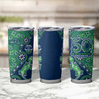 Canberra Raiders NAIDOC Week 2026 Tumbler Cup Aboriginal Lizard Dot Painting - 50 Years of Deadly