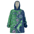 Canberra Raiders NAIDOC Week 2026 Wearable Blanket Hoodie Aboriginal Lizard Dot Painting - 50 Years of Deadly