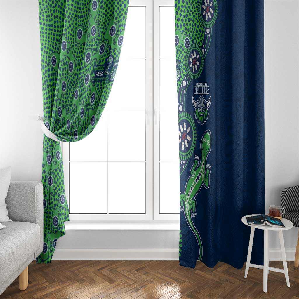 Canberra Raiders NAIDOC Week 2026 Window Curtain Aboriginal Lizard Dot Painting - 50 Years of Deadly