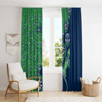 Canberra Raiders NAIDOC Week 2026 Window Curtain Aboriginal Lizard Dot Painting - 50 Years of Deadly