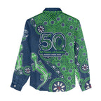 Canberra Raiders NAIDOC Week 2026 Women Casual Shirt Aboriginal Lizard Dot Painting - 50 Years of Deadly