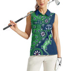 Canberra Raiders NAIDOC Week 2026 Women Sleeveless Polo Shirt Aboriginal Lizard Dot Painting - 50 Years of Deadly