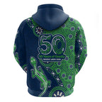 Canberra Raiders NAIDOC Week 2026 Zip Hoodie Aboriginal Lizard Dot Painting - 50 Years of Deadly