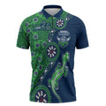 Canberra Raiders NAIDOC Week 2026 Zipper Polo Shirt Aboriginal Lizard Dot Painting - 50 Years of Deadly