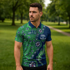 Canberra Raiders NAIDOC Week 2026 Zipper Polo Shirt Aboriginal Lizard Dot Painting - 50 Years of Deadly