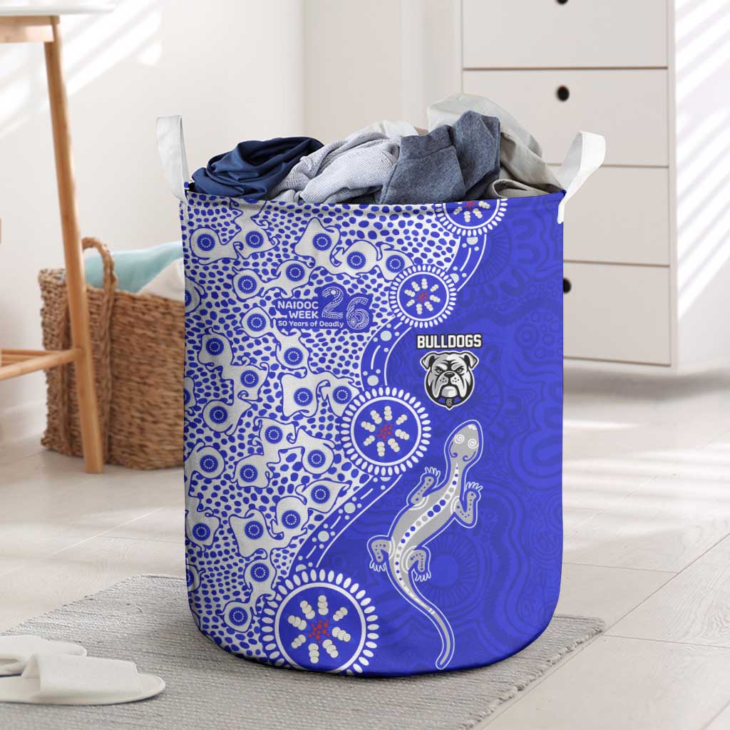 Canterbury-Bankstown Bulldogs NAIDOC Week 2026 Laundry Basket Aboriginal Lizard Dot Painting - 50 Years of Deadly