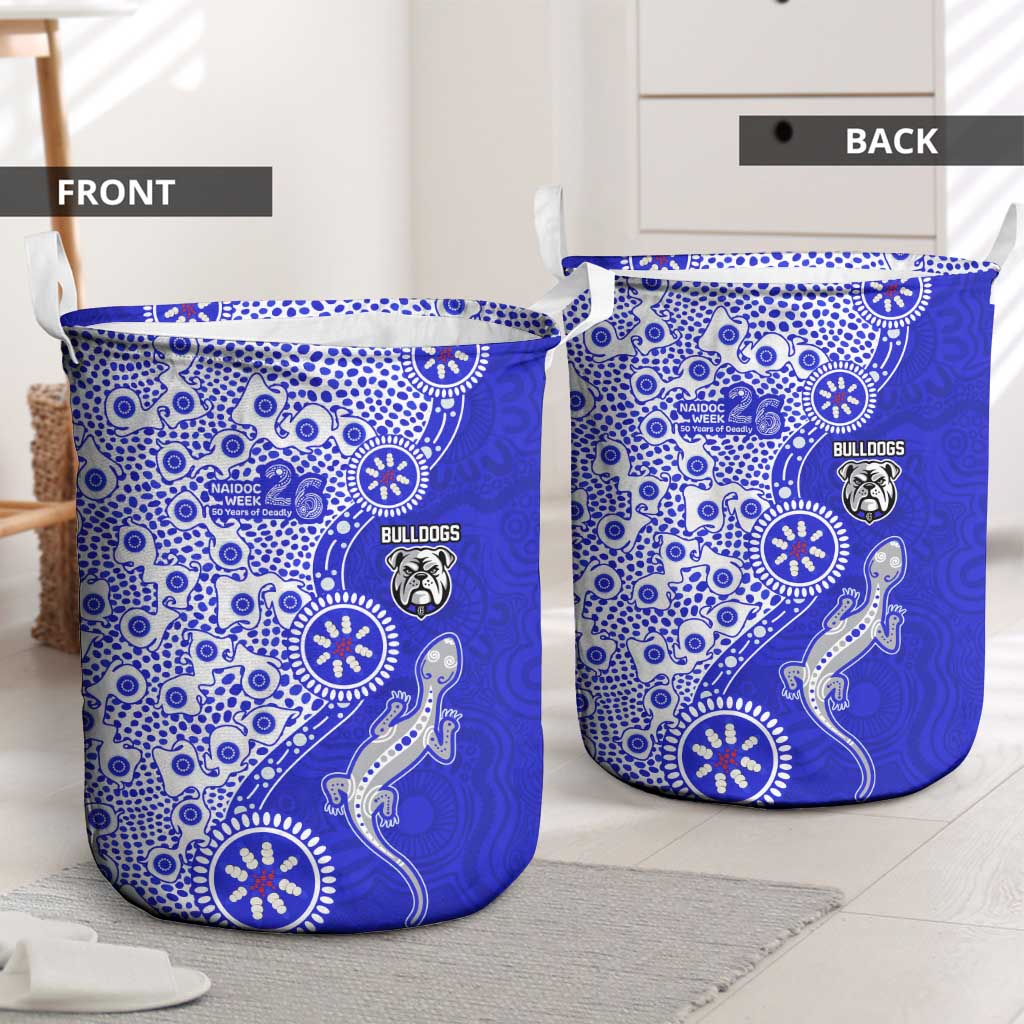 Canterbury-Bankstown Bulldogs NAIDOC Week 2026 Laundry Basket Aboriginal Lizard Dot Painting - 50 Years of Deadly
