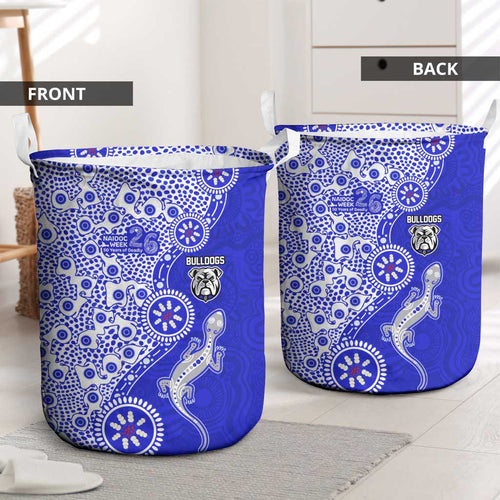 Canterbury-Bankstown Bulldogs NAIDOC Week 2026 Laundry Basket Aboriginal Lizard Dot Painting - 50 Years of Deadly