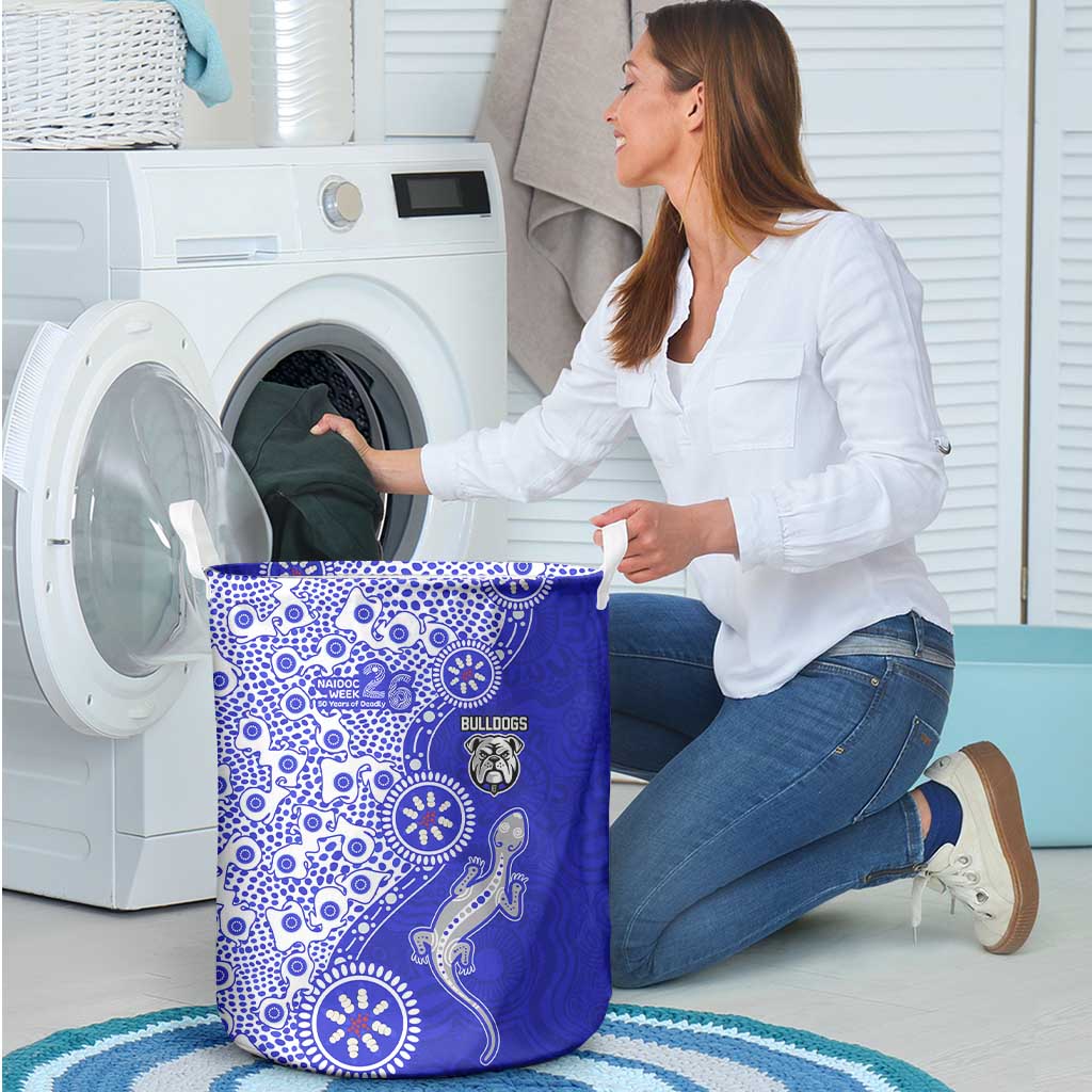 Canterbury-Bankstown Bulldogs NAIDOC Week 2026 Laundry Basket Aboriginal Lizard Dot Painting - 50 Years of Deadly