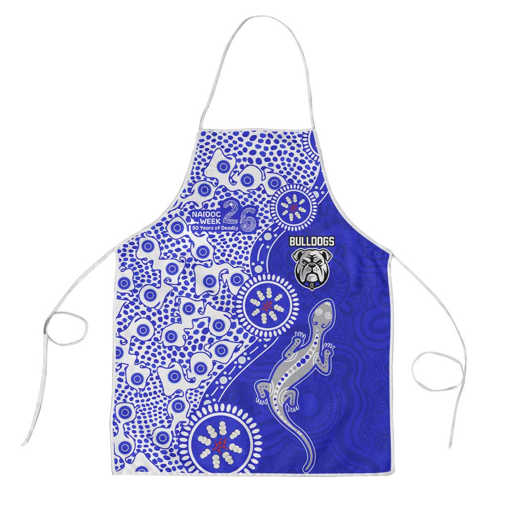 Canterbury-Bankstown Bulldogs NAIDOC Week 2026 Apron Aboriginal Lizard Dot Painting - 50 Years of Deadly