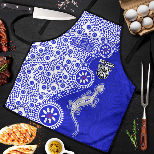 Canterbury-Bankstown Bulldogs NAIDOC Week 2026 Apron Aboriginal Lizard Dot Painting - 50 Years of Deadly
