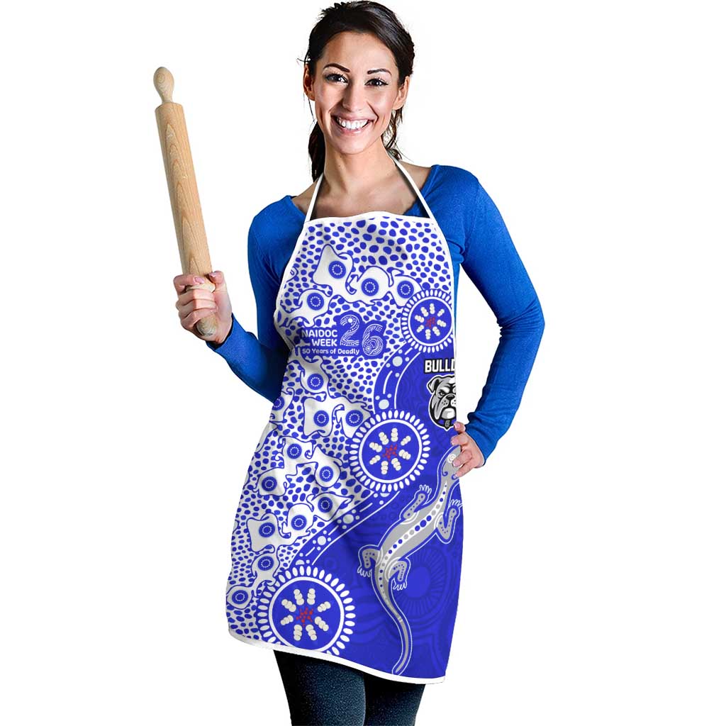 Canterbury-Bankstown Bulldogs NAIDOC Week 2026 Apron Aboriginal Lizard Dot Painting - 50 Years of Deadly