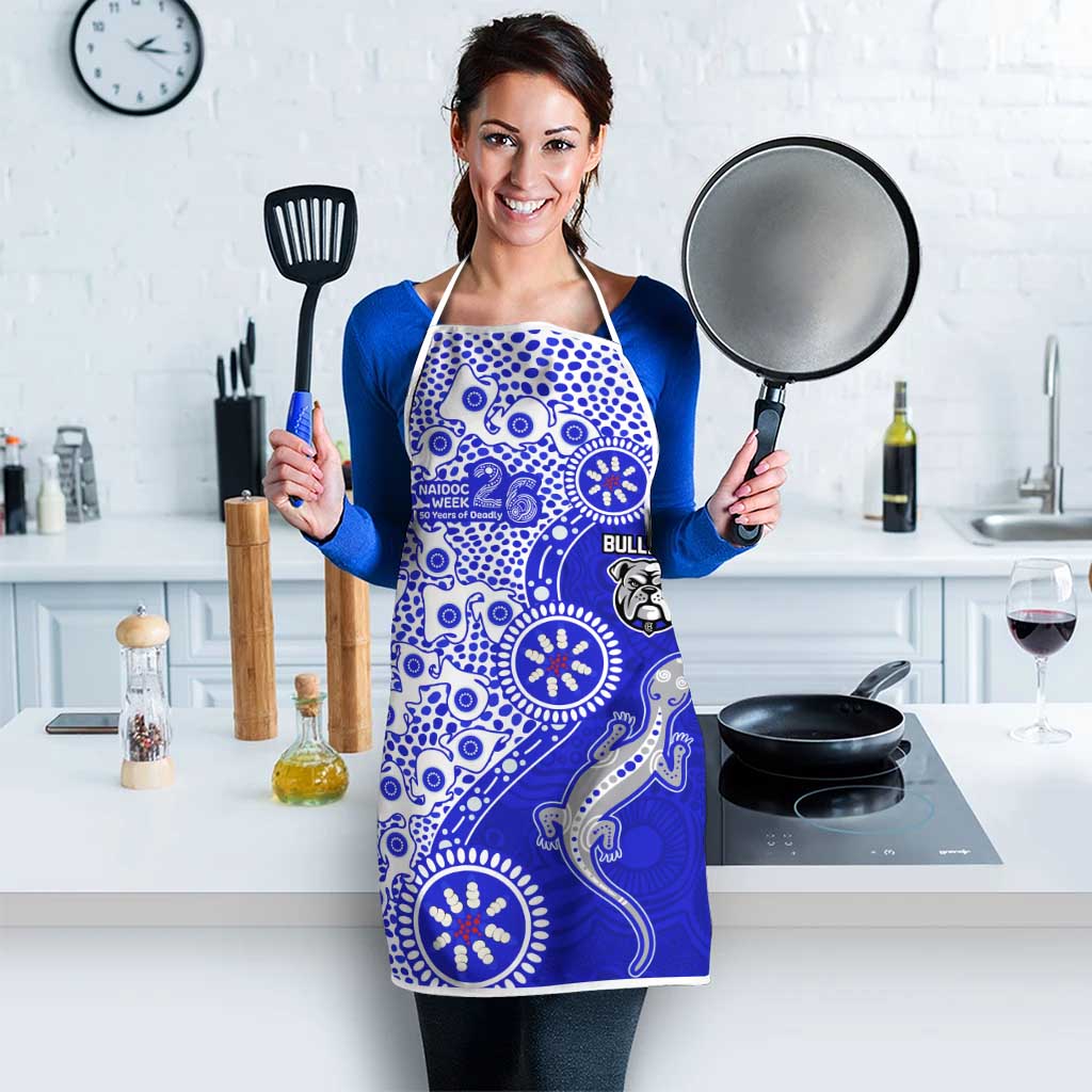 Canterbury-Bankstown Bulldogs NAIDOC Week 2026 Apron Aboriginal Lizard Dot Painting - 50 Years of Deadly