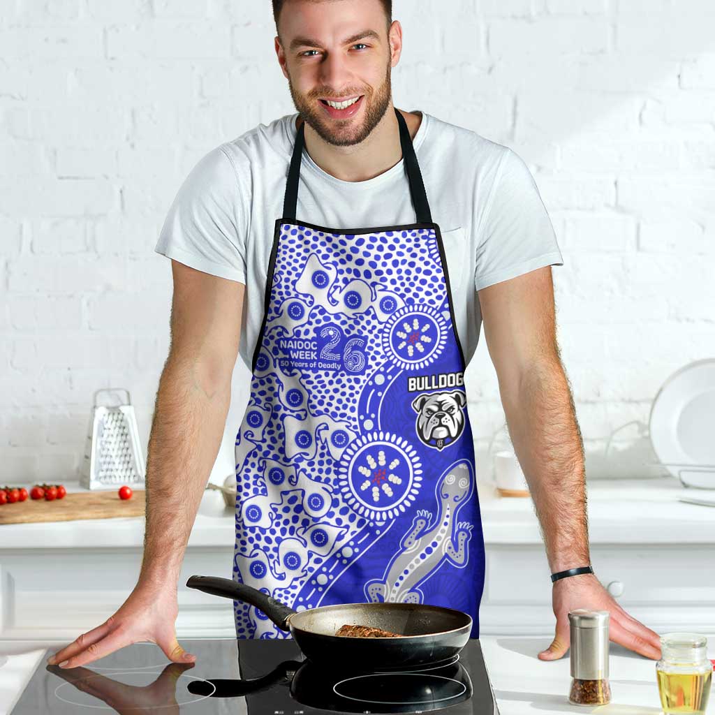 Canterbury-Bankstown Bulldogs NAIDOC Week 2026 Apron Aboriginal Lizard Dot Painting - 50 Years of Deadly