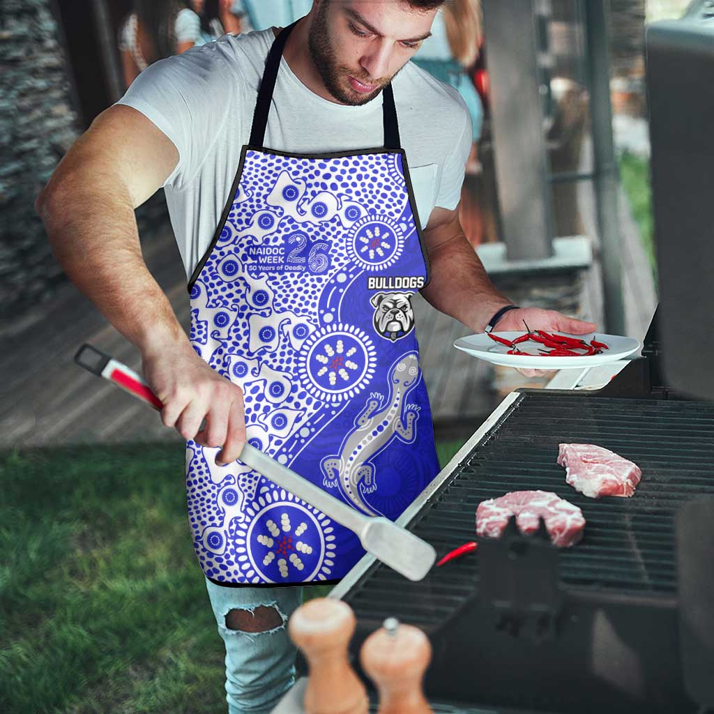 Canterbury-Bankstown Bulldogs NAIDOC Week 2026 Apron Aboriginal Lizard Dot Painting - 50 Years of Deadly