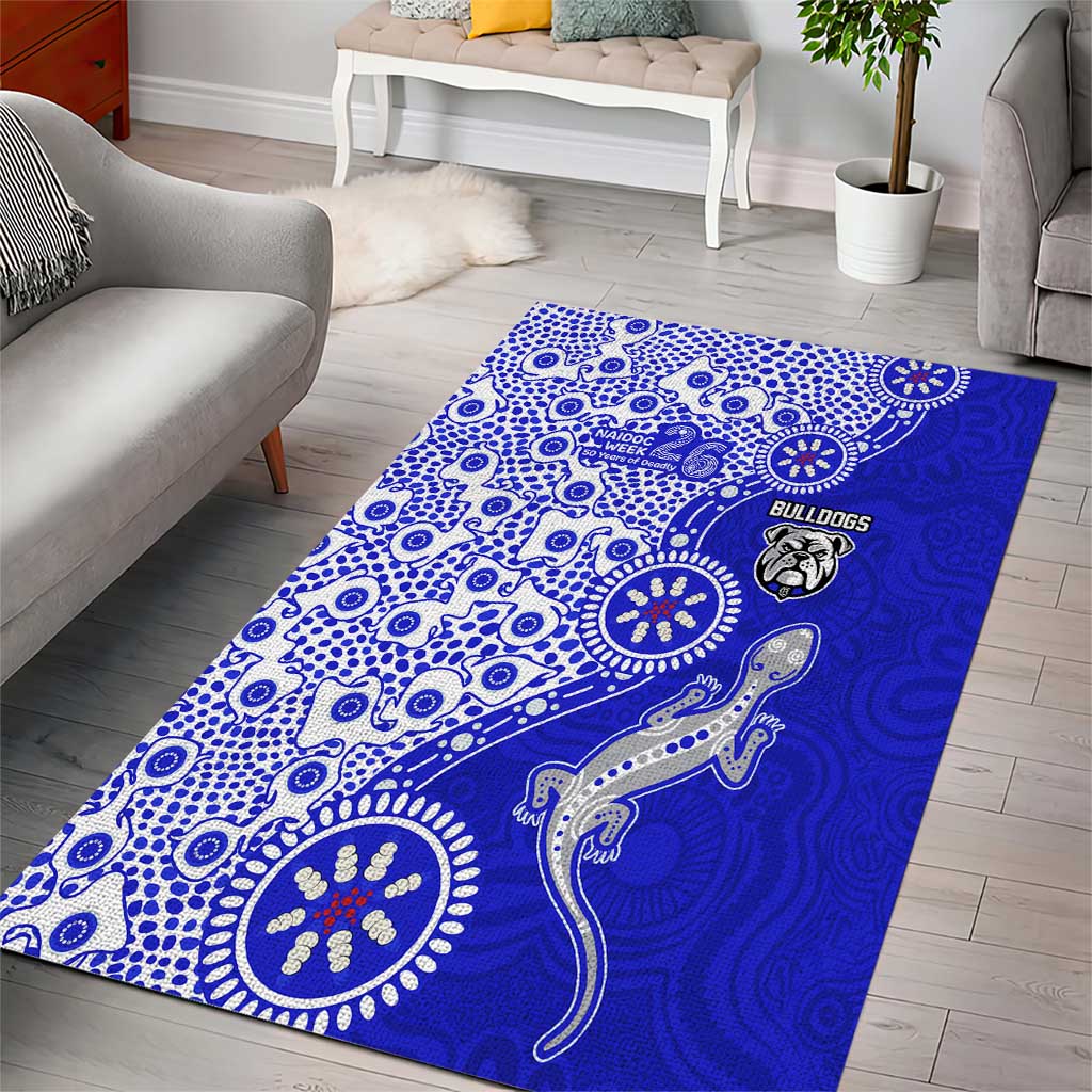 Canterbury-Bankstown Bulldogs NAIDOC Week 2026 Area Rug Aboriginal Lizard Dot Painting - 50 Years of Deadly