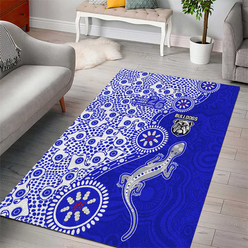 Canterbury-Bankstown Bulldogs NAIDOC Week 2026 Area Rug Aboriginal Lizard Dot Painting - 50 Years of Deadly
