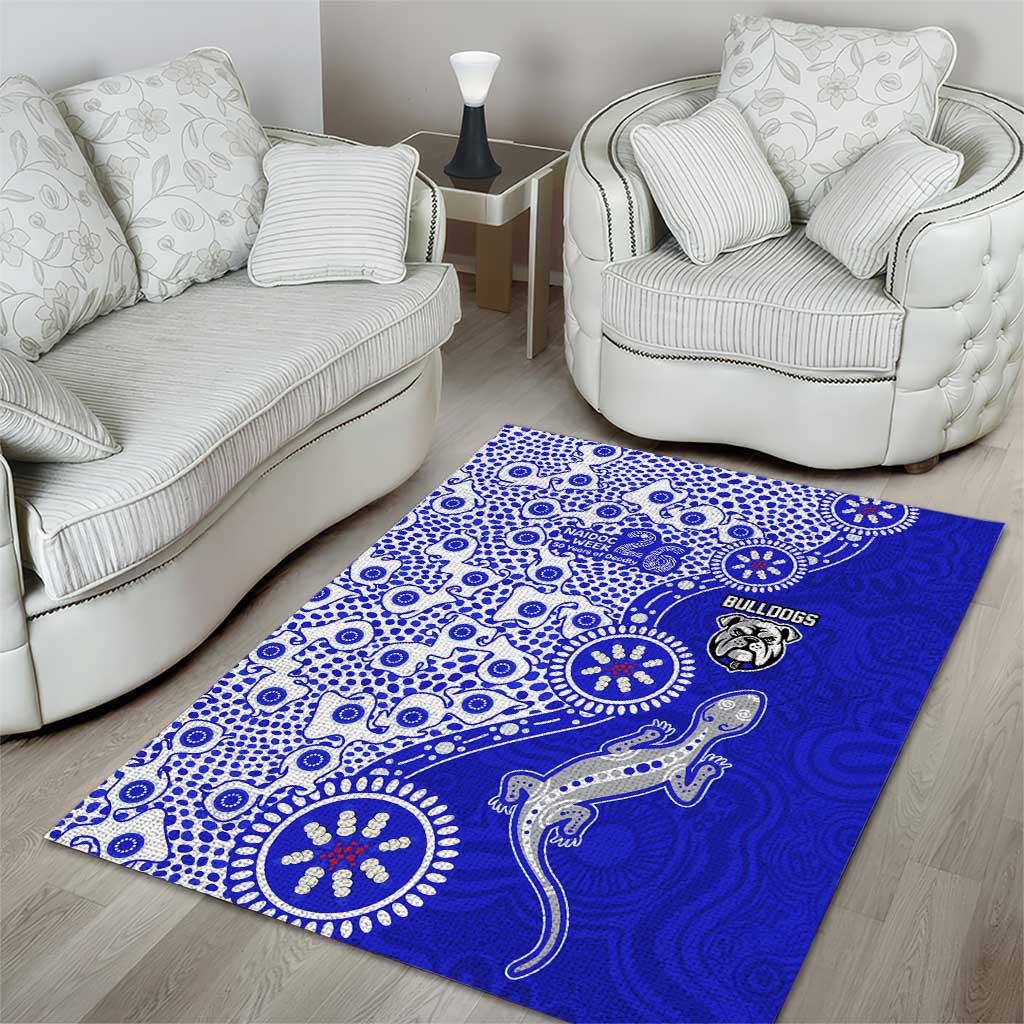Canterbury-Bankstown Bulldogs NAIDOC Week 2026 Area Rug Aboriginal Lizard Dot Painting - 50 Years of Deadly
