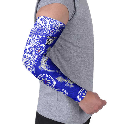 Canterbury-Bankstown Bulldogs NAIDOC Week 2026 Arm Sleeves Aboriginal Lizard Dot Painting - 50 Years of Deadly