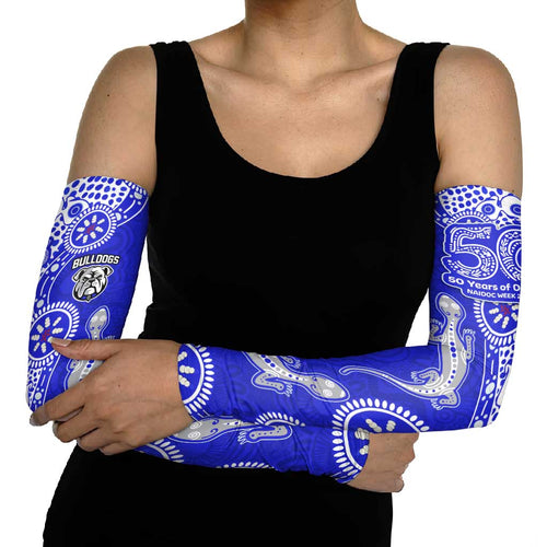 Canterbury-Bankstown Bulldogs NAIDOC Week 2026 Arm Sleeves Aboriginal Lizard Dot Painting - 50 Years of Deadly
