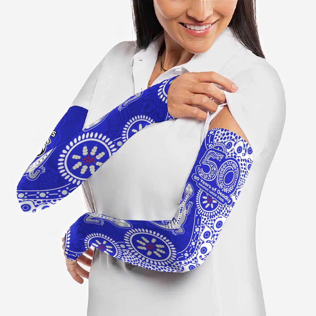Canterbury-Bankstown Bulldogs NAIDOC Week 2026 Arm Sleeves Aboriginal Lizard Dot Painting - 50 Years of Deadly