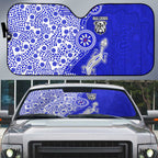 Canterbury-Bankstown Bulldogs NAIDOC Week 2026 Auto Sun Shade Aboriginal Lizard Dot Painting - 50 Years of Deadly