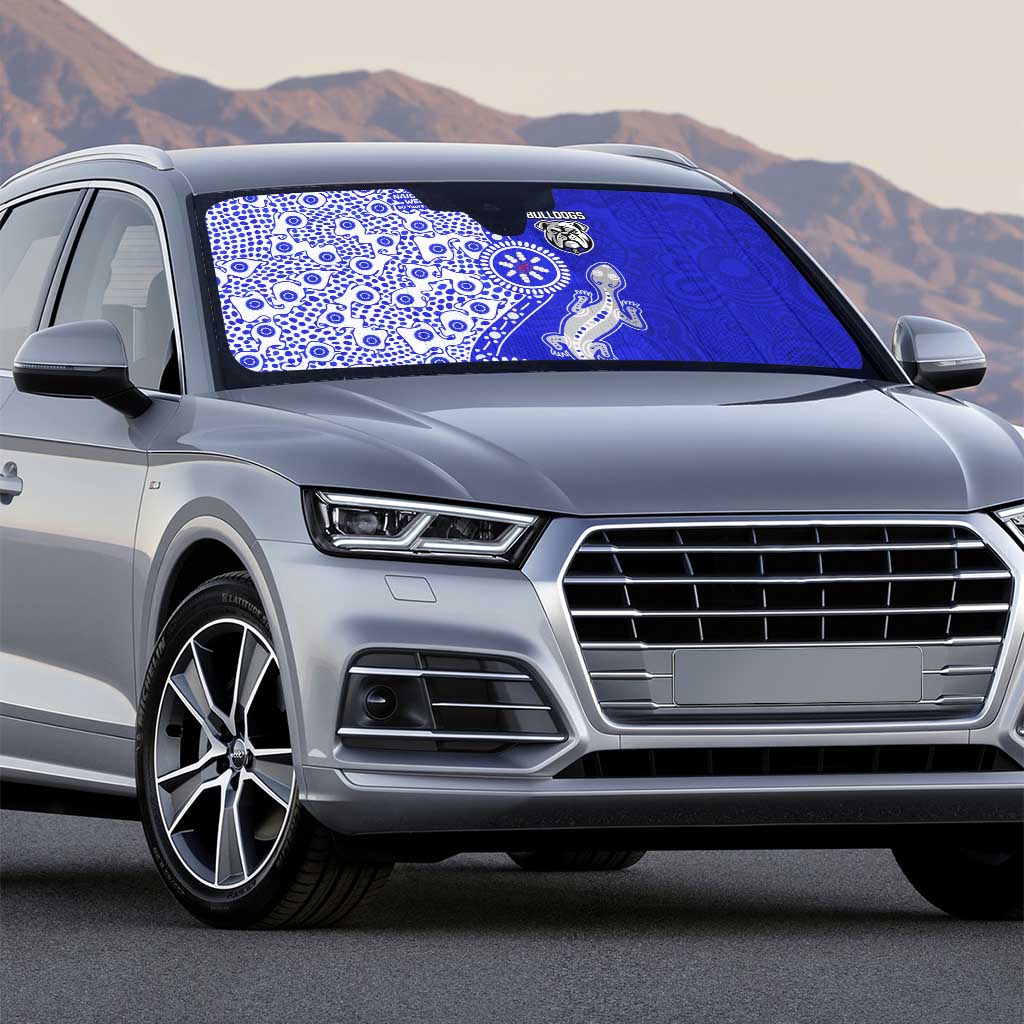 Canterbury-Bankstown Bulldogs NAIDOC Week 2026 Auto Sun Shade Aboriginal Lizard Dot Painting - 50 Years of Deadly